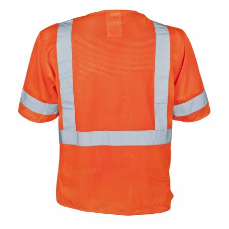 Ironwear Polyester Mesh Safety Vest Class 3 w/ Zipper & 6 Pockets (Orange/Large) 1294-OZ-LG